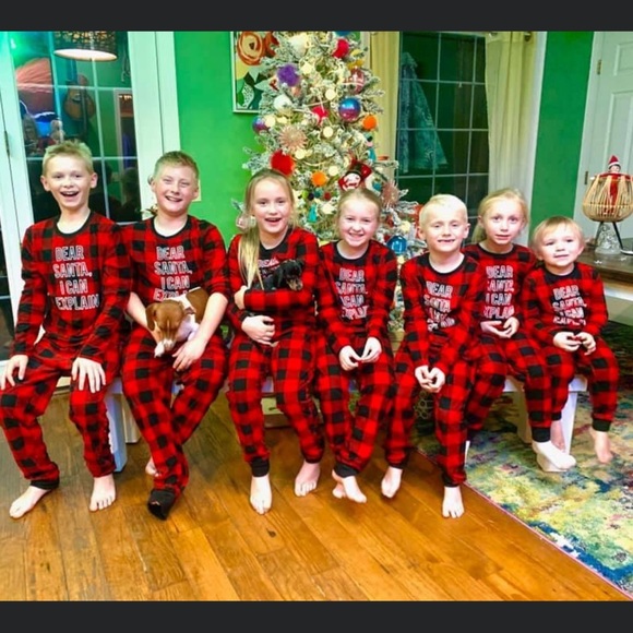 NWT Christmas PJs kids size 8 - Picture 4 of 4